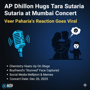 AP Dhillon Hugs Tara Sutaria at Mumbai Concert, Boyfriend Veer Pahariya’s Reaction Goes Viral
