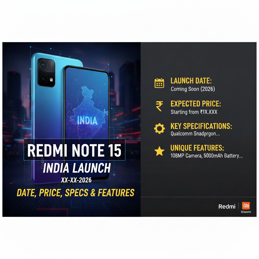 Redmi Note 15 India Launch Date, Price, Specifications & Expected Features