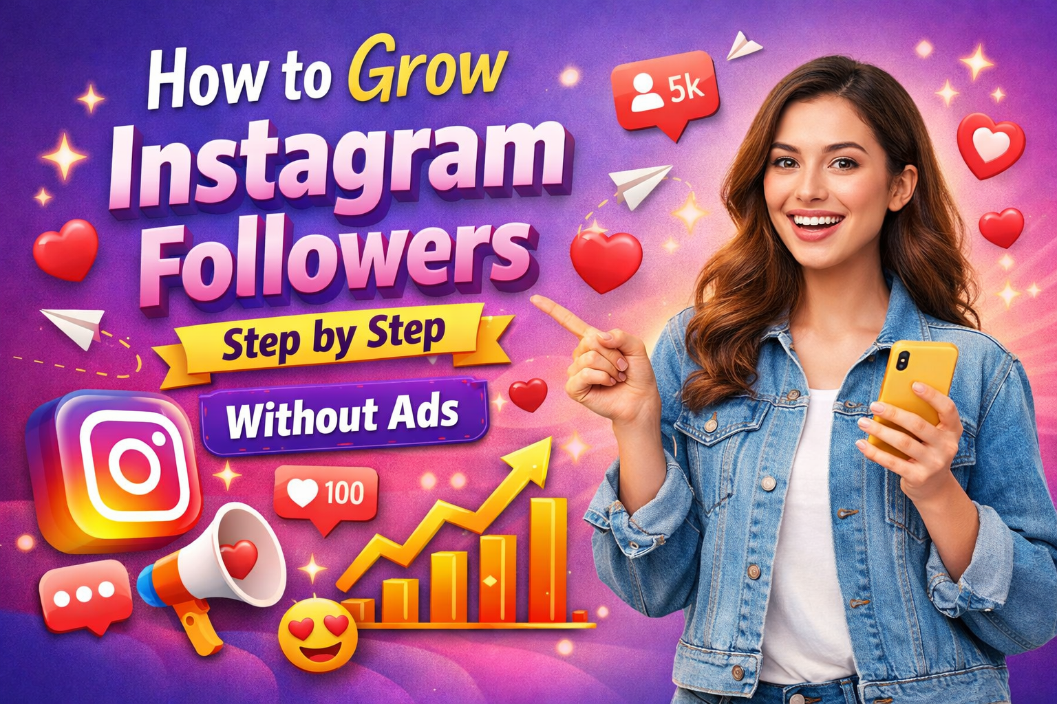 How to Grow Instagram Followers Step by Step Without Ads