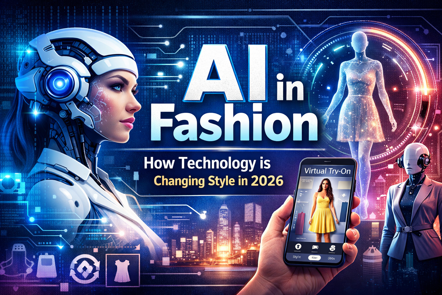 AI in fashion 2026 Blog Banner by writeforushub.com