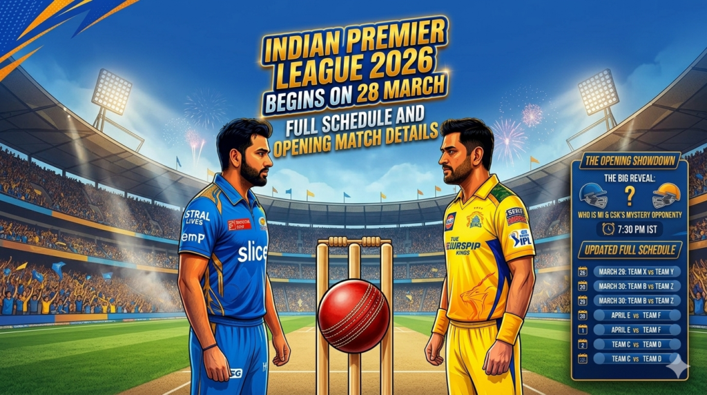 Indian Premier League 2026 Begins on 28 March: Full Schedule and Opening Match Details