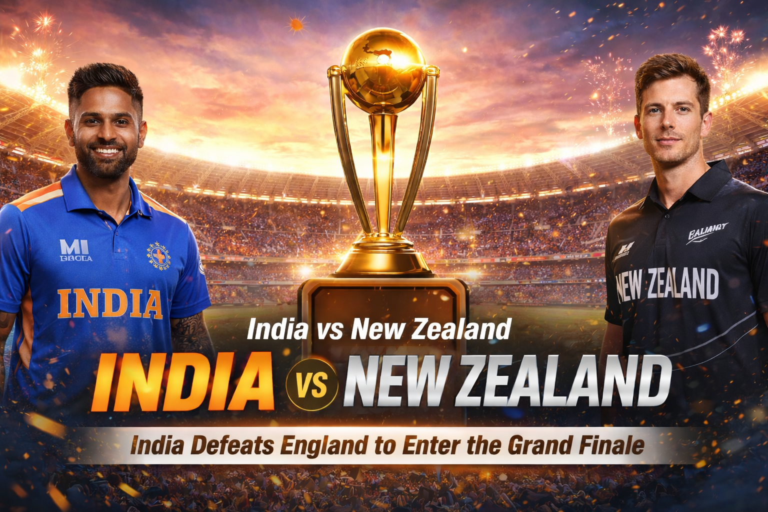 India vs New Zealand Final in Ahmedabad: India Defeats England to Enter the Grand Finale