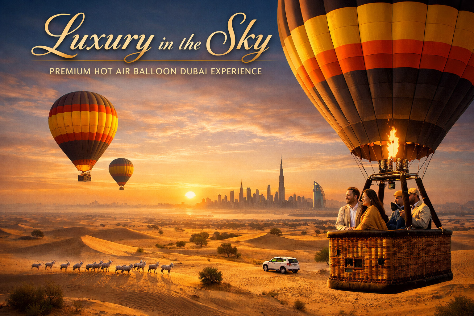 Luxury in the Sky Premium Hot Air Balloon Dubai Experience