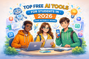 AI Tools for Students blog banner by writeforushub.com