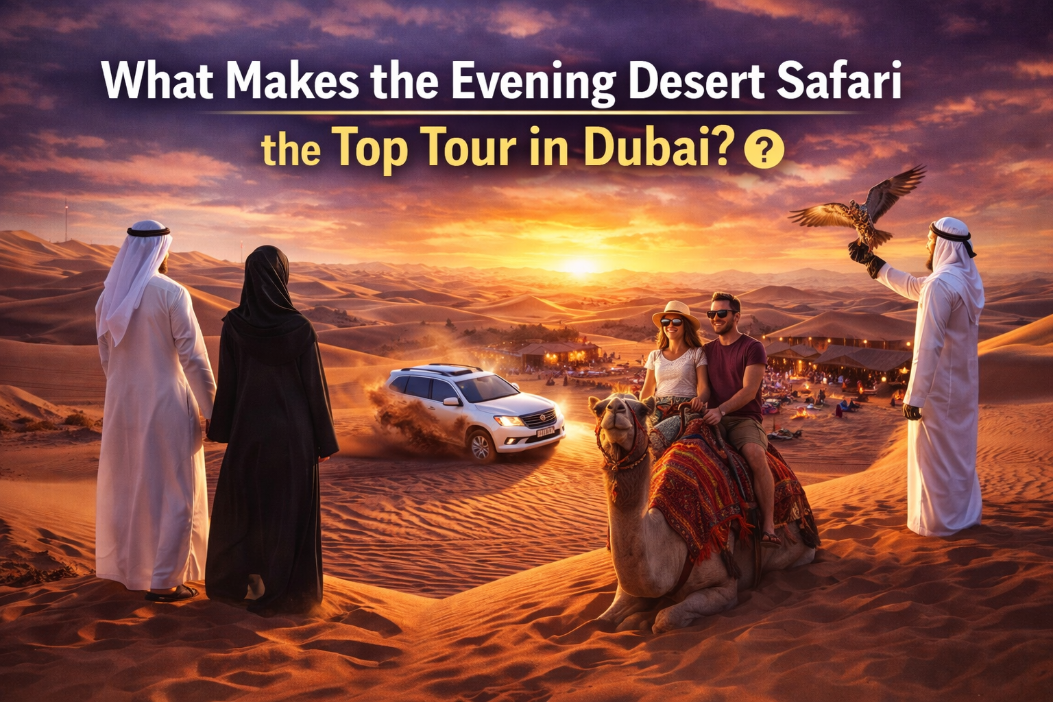 evening desert safari blog banner by writeforushub.com