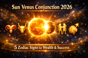 Sun Venus Conjunction 2026 Blog Banner by writeforushub.com